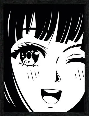 Produktbild von Gerahmtes Bild Manga Girl II 33x43 cm