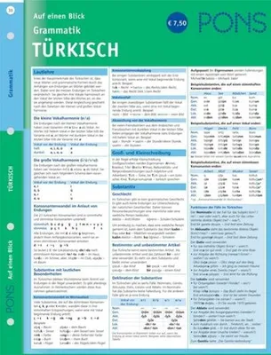 Produktbild von PONS Grammatik/einen Blick/Türkisch