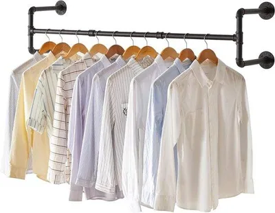 Image de Étagère murale de 127 cm, 60 kg, démontable, style industriel