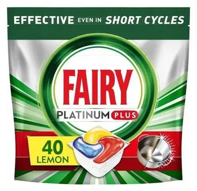 Obrázek produktu pro Fairy Platinum Plus All in One Citronové tablety do myčky nádobí, 40 kusů
