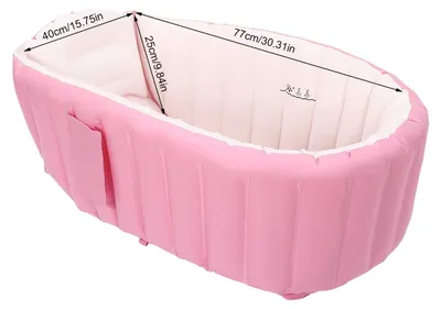 Produktbild von Aufblasbare Badewanne, Tragbares Design, Einfache Einrichtung, Rosa