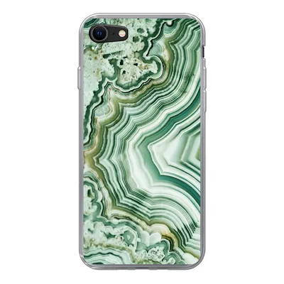 Produktbild von MuchoWow® Handyhülle Schutzhülle Hülle für iPhone 8 Natursteine - Grün - Gesteine und Mineralien Silikon Softcase Handy Hülle - Schutzhaube