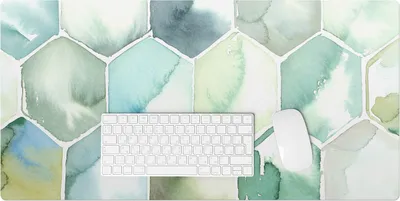 Produktbild von Aquarellmosaik – Schreibtischunterlage – Rutschfeste Tischunterlage – Schreibtischmatte für Büro & Zuhause – Schreibunterlage – Mauspad – Tischmatte – 90 x 45 cm
