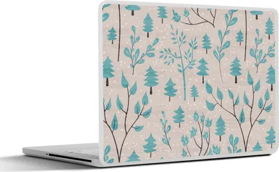 Produktbild von MuchoWow® Laptop Aufkleber Sticker Cover Winter - Wald - Design 40x30 cm - Laptop Dekoration - Selbstklebend