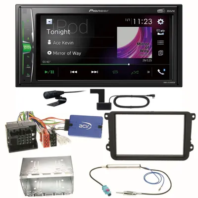 Produktbild von Pioneer DMH-A3300DAB Bluetooth USB Einbauset für EOS Polo Caddy Amarok Scirocco