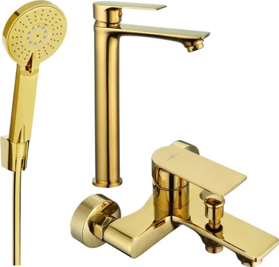 Produktbild von Mexen Royo R40 Badewannenset, Gold - 72213R40-50