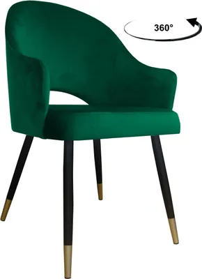 Obrázek produktu pro Otočná židle Velvet, černá a zlatá podnož MG25