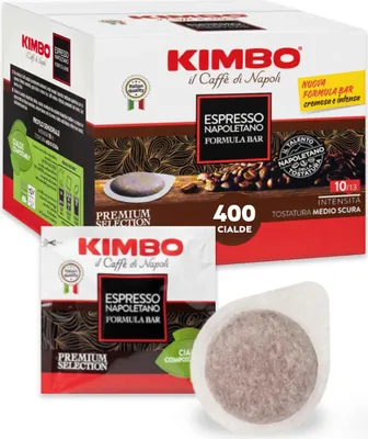 Produktbild von Kimbo Espresso Napoletano ESE 44 mm – 4 x 100 Kaffeepads (400 Stück) – Intensiver italienischer Espresso – Dunkle Röstung & kräftiges Aroma – Kompatibel mit ESE/44-mm-Maschinen
