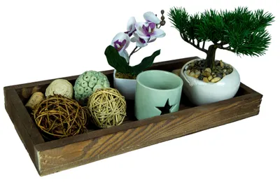 Produktbild von Kleines Dekotablett Emma 40x19x4cm in palisander