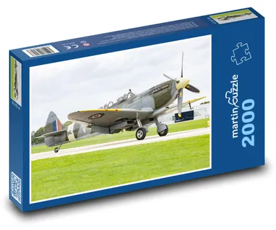 Produktbild von Puzzle 2000 Historisches Flugzeug am Flughafen - martinpuzzle