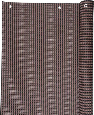 Produktbild von PROREGAL Balkon-Sichtschutz, Windschutz, Schattiernetz Polyratan 0,9x3m, UV, 800g/m2, Braunschwarz