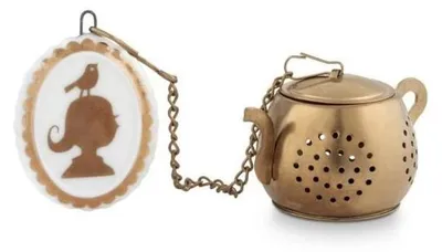 Productafbeelding van Theepot Pip Studio wit/goud met medaillon