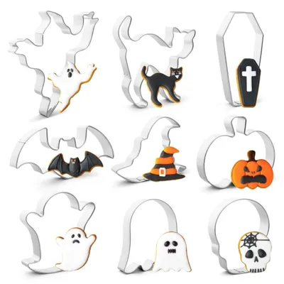 9er-Set Halloween-Ausstechformen aus Edelstahl