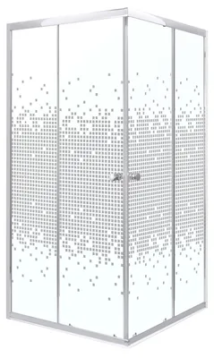 Zdjęcie produktu dla Kabina prysznicowa Kerra Pixel SQ WH 80cm, kwadratowa, biała, bez brodzika
