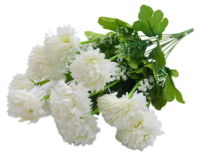 Produktbild von Künstlicher Chrysanthemenstrauß, UV-beständig, realistische Kunstseidenblumen, Dekoration für Hochzeiten, Partys, drinnen und draußen, Garten