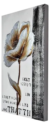Wanddeko Leinwandgemälde 40x60 cm Blumen handbemalt