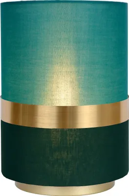 Image de Lampe de table avec abat-jour Extravaganza vert et or, 1xE14x5W, tissu, dimensions : 22x15x15 cm, IP20, Lucide