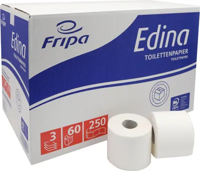 Produktbild von Fripa Toilettenpapier Edina 3-lagig, 60 Rollen