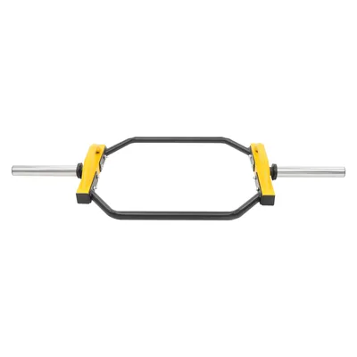 Image de Barre d'haltère hexagonale Barre d'haltère court jaune max 150kg