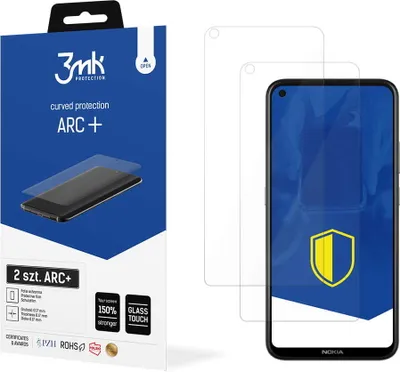 Produktbild von 3mk Display Schutzfolie ARC+ für Nokia 3.4  0,17mm Self-Heal (2 Stück)