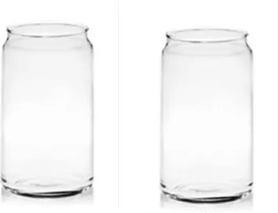 Produktbild von Wassersaft Bier Trinkgläser Dosen Geformte Transparente Glasbecher Tragbare Wasserbecher Wiederverwendbare Küche Trinkgeschirr Geschirrspüler Mikrowelle Sicher