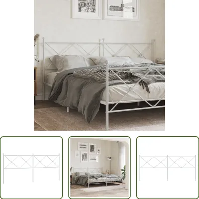 Immagine prodotto di The Living Store Testiera in metallo bianco 193 cm