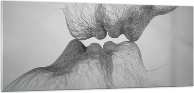 Produktbild von Bilder auf glas - Einteilig - Kuss Liebe Paar - 100x40cm - Glasbilder - Wandbilder - Bilder - zum Aufhängen bereit - Wanddekoration aus Glas - Glas Bilder - Wandbild auf Glas - GAB100x40-4967