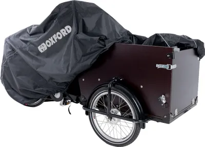 Produktbild von Oxford-Lastenfahrradabdeckung für 2 oder 3 Räder – Wasserdicht – Geeignet u.a. für Urban Arrow, Lovens, Babboe, Vogue, Dolly