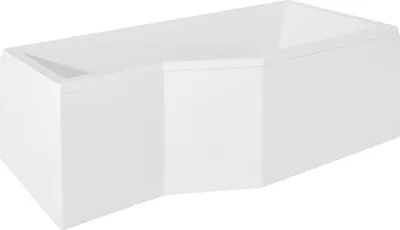 Produktbild von Badewanne INTEGRA 170 x 75 mit Füßen , mit Siphon und Schürze - zwei Seiten, rechte