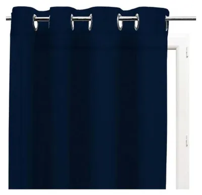 Image de Voilage à oeillets - 135 x 250 cm - Alix - Bleu marine
