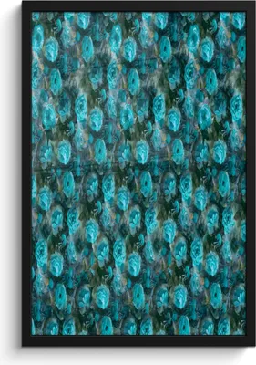 Produktbild von MuchoWow® MuchoWow® Gerahmtes Poster Blumen - Blau - Rosen 40x60 cm - Poster mit zchwarzem Bilderrahmen - Papierdruck - Wandbilder