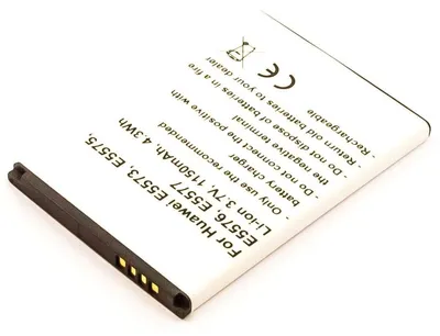 Produktbild von Akku für Huawei E5575 Li-Ion 3,7 Volt 1150 mAh schwarz.