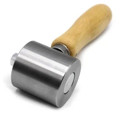 Produktbild von Andrückrolle 50mm Metall mit Naturholzgriff