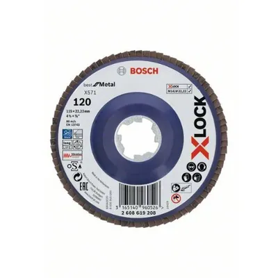 Produktbild von PRO X571 Fächerschleifscheibe X-Lock, gerade, 115 mm, K120