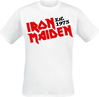 Produktbild von Iron Maiden T-Shirt Herren Est. 1975 weiß XXL