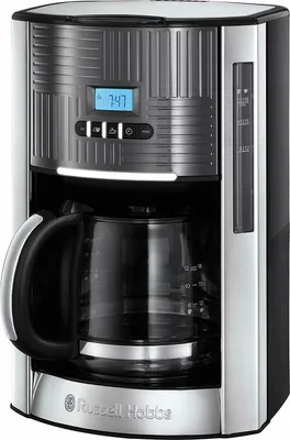 A studio shot of a Russell Hobbs coffee maker.