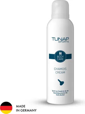 Produktbild von TUNAP SPORTS Sitzcreme mit Panthenol | Schutz vor Wundscheuern & Druckstellen | Langanhaltender Feuchtigkeitsschutz | Antibakteriell & kühlend | 250 ml | Germany