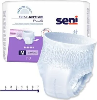 Produktbild von Einweginkontinenzslips Seni Active Plus large (1 Karton: 8x10 Stück)>>>>