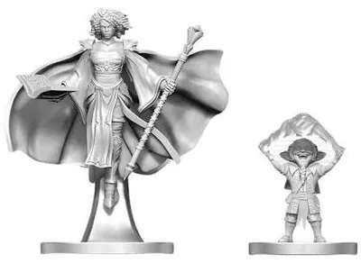 Obrázok produktu pre D&D Nolzur's Miniatures Gnomský čarodejník a Aasimarský čarodejník - Nepomalované