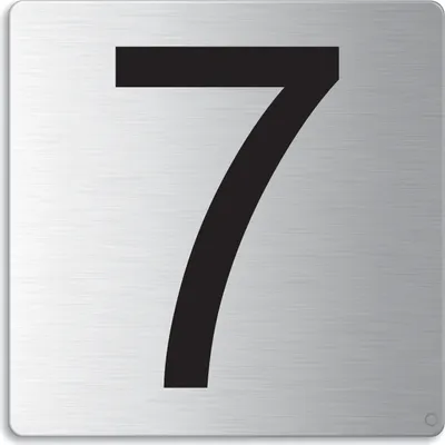 Produktbild von Türnummer I Zimmernummer I EdeIstahI TürschiId "7" I 85x85 mm I Nr.48307
