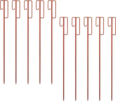 Produktbild von Absperrleinenhalter Laterneneisen Absperrhalter 12x1200mm rot im Set 10 Stück