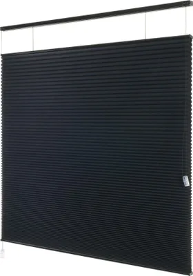 Produktbild von Plissee - Verdunkelnd - Schwarz - 90 cm x 250 cm - Fenster und Tür Jalousie