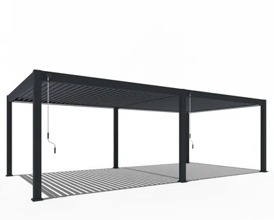 Immagine prodotto di Pergola Weide Deluxe Plus interamente in alluminio 4x8 m con tetto a lamelle, indipendente, antracite