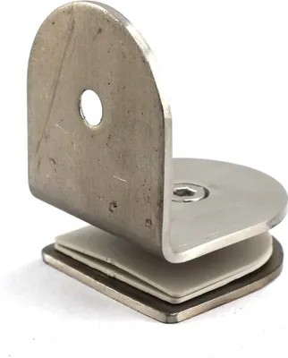 Produktbild von Glas-Klemmhalterung 8-12mm Edelstahl Glasregal Clips Wandmontierte Glasregal Unterstützung Regalhalterung (Packung mit 4)
