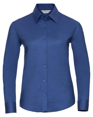 Produktbild von Russell Collection - "Classic" Hemd für Damen Langärmlig FK2668 (5XL) (Helles Königsblau)