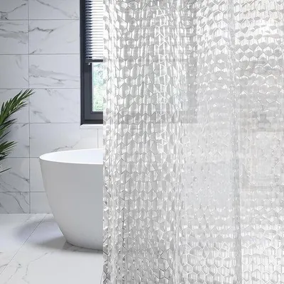 Image de Famanu : Rideau de douche, 180 x 220 cm - Imperméable et résistant à la moisissure