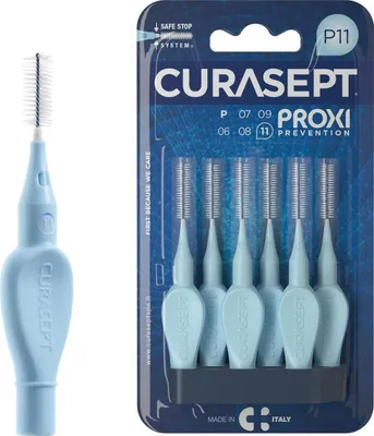 Zdjęcie produktu dla Szczoteczki międzyzębowe Curasept Proxi P11 - 6 szt. jasnoniebieskie 1,1 mm