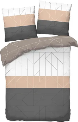 Produktbild von Traumschlaf Mako-Satin Bettwäsche Locarno grau 155x220 cm + 80x80 cm