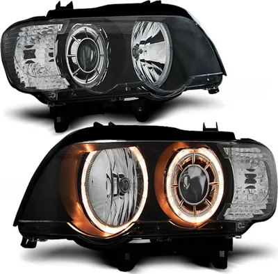 Produktbild von Scheinwerfer Angel Eyes passend für BMW X5 E53 Bj. 99-03 Schwarz