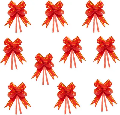 Produktbild von Oblique Unique 10 Geschenkschleifen mit Geschenkbändern Deko Schleifen - rot